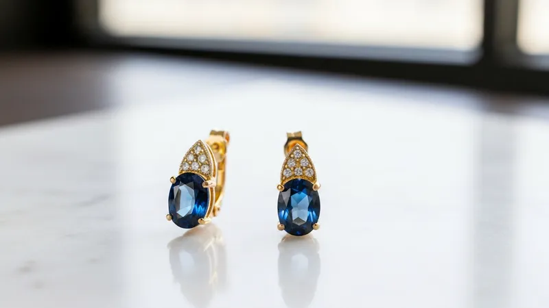 Comparaison des prix des boucles d'oreilles saphir en or