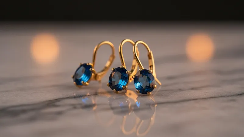 Symbolisme des boucles d'oreilles saphir en or
