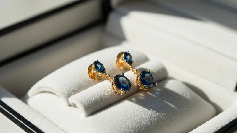 Prévenir les éraflures des boucles d'oreilles saphir en or